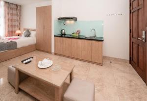 Kuchyň nebo kuchyňský kout v ubytování Gold Summer 2 Hotel