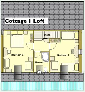 Majutuskoha K2Cottages korruse plaan