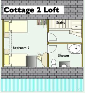 Majutuskoha K2Cottages korruse plaan