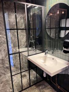 Koupelna v ubytování Hotell Älvdalen