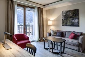Area soggiorno di Grand Hotel Courmayeur Mont Blanc