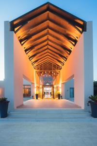 a view of a building with a wooden ceiling at Giannoulis – Cavo Spada Luxury Sports & Leisure Resort & Spa in Kolymvari