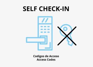 a sign that says self check in with a remote control at Marisol - Self Check-In Guesthouse - Adults only in San Sebastián