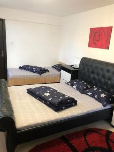 Zimmer mit 2 Betten und einem Sofa in der Unterkunft Hostel Mialma in Onești
