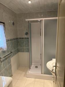 a bathroom with a shower and a sink at gites de la Vaysse in Vergt-de-Biron +26 photos