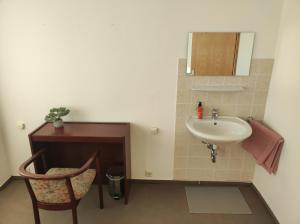 Koupelna v ubytování Zimmer am Jüdenhof