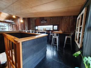 Kuchyň nebo kuchyňský kout v ubytování Hotel & Café Bauda