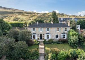 an aerial view of a house with a garden at Malvern View in Cheltenham