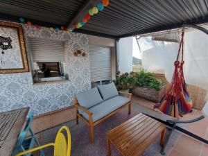 Balkón nebo terasa v ubytování La terrasseta