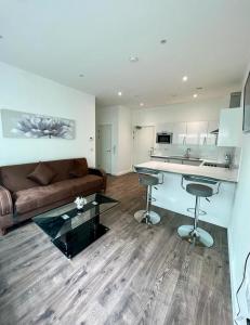 Zona de estar de Spacious Flat in West Croydon