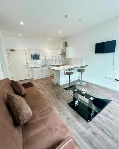 Zona de estar de Spacious Flat in West Croydon