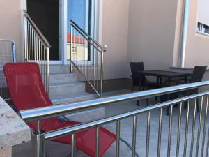Balkón nebo terasa v ubytování Holiday apartment in Punat with terrace, air conditioning, WiFi, washing machine 4534-3