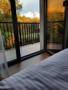 A balcony or terrace at Apartmány Runi