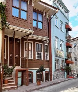 a building on the side of a street at Emirhan Hotel & Sultanahmet in Istanbul