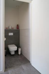 a bathroom with a toilet and a sink at Prachtig royaal gastenverblijf in Schijndel