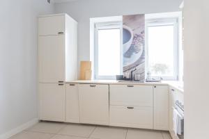 Kuchyňa alebo kuchynka v ubytovaní Hornigold Apartament Gdynia