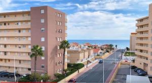 a view from the apartment building at Espacioso Estudio cerca de la playa La Mata in La Mata