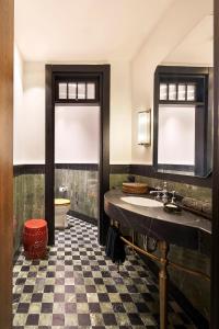 a bathroom with a sink and a toilet at Root Redrock Yalıkavak in Bodrum City