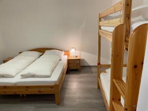 Postel nebo postele na pokoji v ubytování Ferienwohnung Kaffeeduft