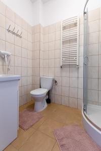 a bathroom with a toilet and a sink and a tub at Apartament AKWAMARYN z bezpłatnym parkingiem Dziwnówek nad morzem 250m od plaży Epapartamenty in Dziwnówek +46 photos