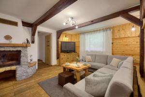 TV a/nebo společenská místnost v ubytování Apartamenty Maja