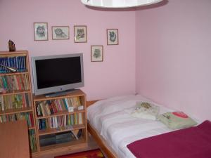 Ein Bett oder Betten in einem Zimmer der Unterkunft Gästezimmer Ferienwohnung VILLA ALEXA, mit Wallbox