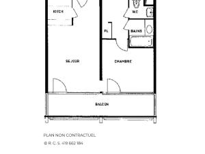 Appartement Les Menuires, 2 pièces, 6 personnes - FR-1-452-186の見取り図または間取り図