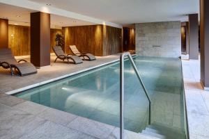 The swimming pool at or close to Grand Hotel Courmayeur Mont Blanc, by R Collection Hotels