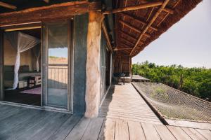 Balkón nebo terasa v ubytování Radhoo Tulum
