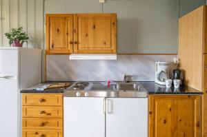 Kuchyň nebo kuchyňský kout v ubytování Topcamp Havblikk - Helgeland