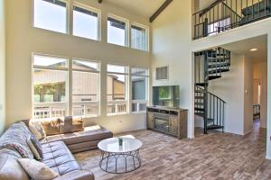 a living room with a couch and a table at Fireplace, Mogollon Rim Views Luxury Pine Home in Pine