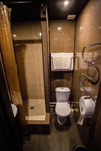 ウラン・ウデにあるHotel Kochevnik na Zherdevaの小さなバスルーム(トイレ、シャワー付)
