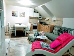 Kuchyň nebo kuchyňský kout v ubytování Apartmán Romanna