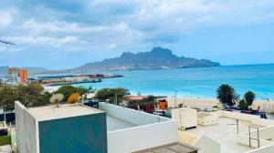 a view of the beach from the roof of a building at Duarte Apartments - Morabeza in Mindelo