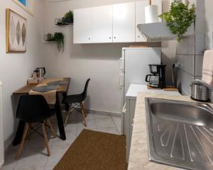 Kuchyň nebo kuchyňský kout v ubytování Korte Apartment 1
