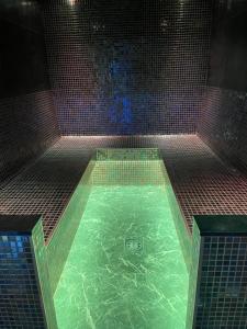 a pool of water in a shower in a room at Luxury Studios with Spa included in Portsmouth