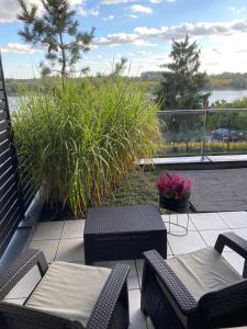 Balkón alebo terasa v ubytovaní Apartament Winnica