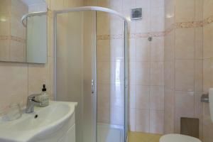 y baño con ducha, lavabo y aseo. en Holiday house with WiFi Rovinjsko Selo, Rovinj - 3431, en Rovinj