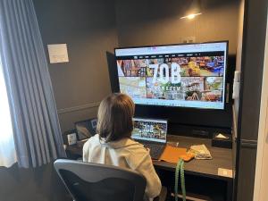 TV a/nebo společenská místnost v ubytování mizuka Business Canal City Hakatamae