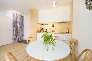 Kuchyňa alebo kuchynka v ubytovaní Apartament BIRCH TREE SurfingBird Dźwirzyno