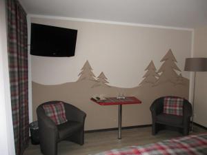 TV a/nebo společenská místnost v ubytování Hotel Garni Café Räpple