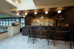 Kuchyň nebo kuchyňský kout v ubytování Wellness Hotel Pivovar Monopol