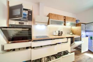 Kuchyň nebo kuchyňský kout v ubytování Apartman BOR Krk