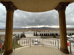 a view from the balcony of a building at MOUNTAIN VIEW SAMARKAND in Samarkand