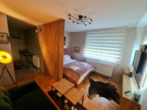 Postel nebo postele na pokoji v ubytování Apartman Planinski Kutak