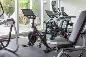 Fitness centrum a/nebo fitness zařízení v ubytování Hotel Lucent
