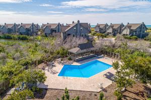 an aerial view of a villa with a swimming pool at Park Topsail Beach in Topsail Beach