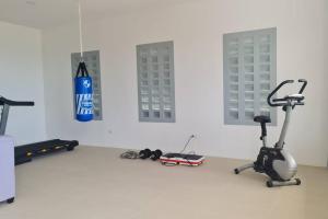 Fitness centrum a/nebo fitness zařízení v ubytování Beachfront Vacation Villa with Infinity Pool