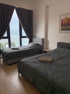 Postel nebo postele na pokoji v ubytování Jazz Service Suites 2 Bedroom 23-3 by Yen's Sojourn + 24 fotografií