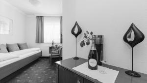 Ένα ή περισσότερα κρεβάτια σε δωμάτιο στο Hotel24Steps